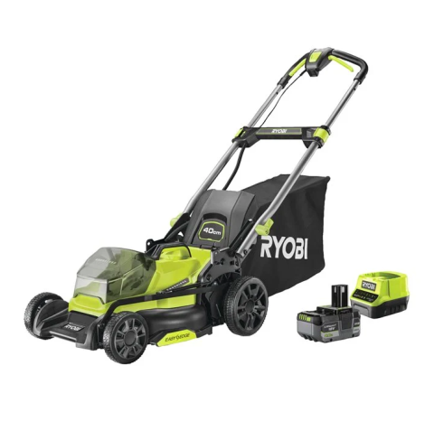 Ryobi RY18LMX40C-150 18V ONE+™ Bezuhlíková kosačka na trávu so šírkou záberu 40 cm (1 x 5,0 Ah)